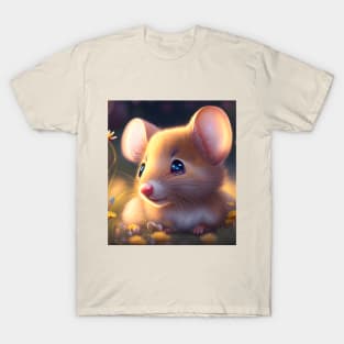 Adorable little mouse in a flower meadow T-Shirt